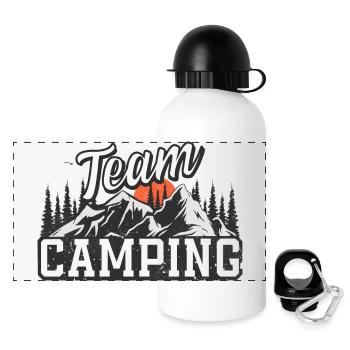 Équipe Camping - Gourde panoramique avec couvercle 500 ml - blanc - Devant