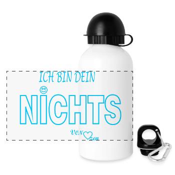 Nichts von Herzen für Nichtswünscher - Panorama Trinkflasche mit Deckel 500 ml - Weiß - Vorne