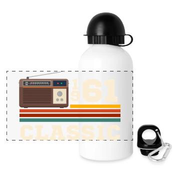 Anniversary 1961 retro classic - Panoramic Thermal Bottle with Lid 500 ml - white - Front