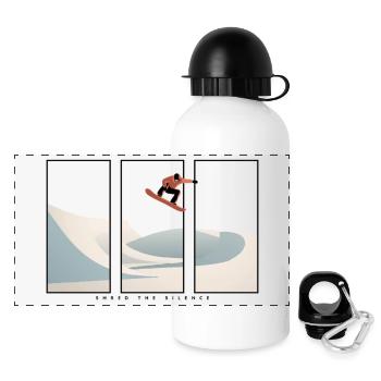 Shred the Silence - Panoramic Thermal Bottle with Lid 500 ml - white - Front