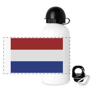 niederlande - Panorama Trinkflasche mit Deckel 500 ml - Weiß - Vorne