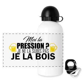 moi la pression - Panorama Trinkflasche mit Deckel 500 ml - Weiß - Vorne