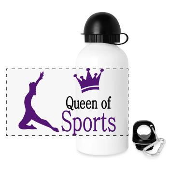 sport - Panorama Trinkflasche mit Deckel 500 ml - Weiß - Vorne