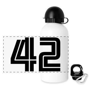 42 - Panoramic Thermal Bottle with Lid 500 ml - white - Front