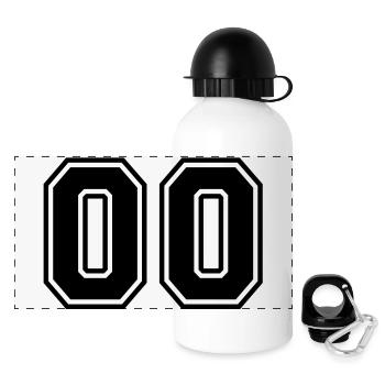 00_nummer_1_f1 - Panorama Trinkflasche mit Deckel 500 ml - Weiß - Vorne