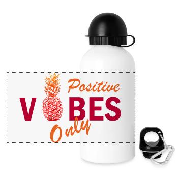 vibrations positives uniquement - Gourde panoramique avec couvercle 500 ml - blanc - Devant