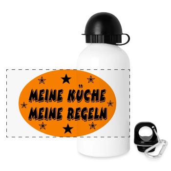 Küche - Panorama Trinkflasche mit Deckel 500 ml - Weiß - Vorne