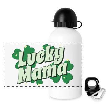 St. Patrick's Day Geschenk Shamrock Irische Frauen - Panorama Trinkflasche mit Deckel 500 ml - Weiß - Vorne