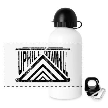 Uphill Downhill Mountains Uphill Downhill Outdoors - Panoramic Thermal Bottle with Lid 500 ml - white - Front