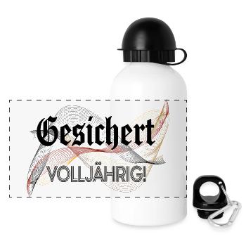 Secured of age! - ideal for the 18th birthday - Panoramic Thermal Bottle with Lid 500 ml - white - Front