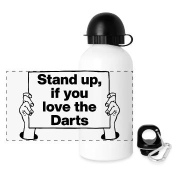 Stand Up – Hymne des fans de fléchettes, folie des alliés - Gourde panoramique avec couvercle 500 ml - blanc - Devant