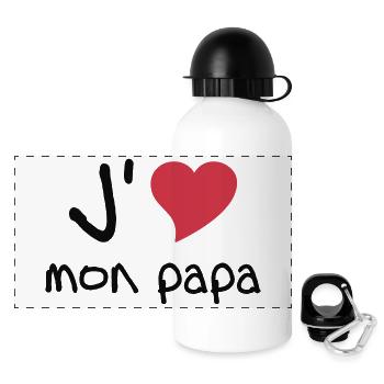 I love my daddy - Panoramic Thermal Bottle with Lid 500 ml - white - Front