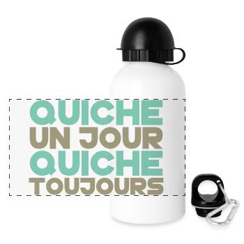 Lorraine Quiche un jour - Gourde panoramique avec couvercle 500 ml - blanc - Devant