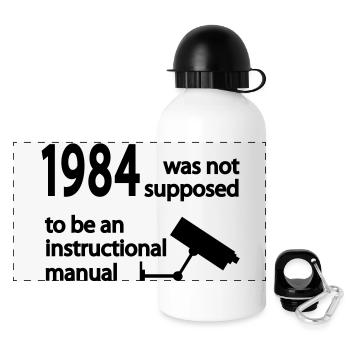1984 - Panoramic Thermal Bottle with Lid 500 ml - white - Front