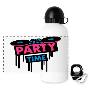Party Time DJ Pult - Panoramic Thermal Bottle with Lid 500 ml - white - Front