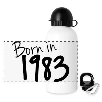 Born In 1983 - Gourde panoramique avec couvercle 500 ml - blanc - Devant