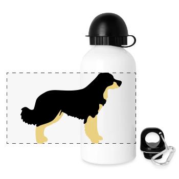 Hovawart Vektor - Panorama Trinkflasche mit Deckel 500 ml - Weiß - Vorne