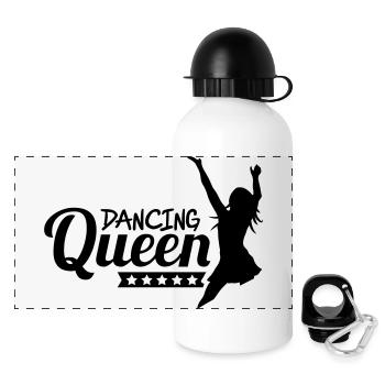 dancing_queen_f1 - Gourde panoramique avec couvercle 500 ml - blanc - Devant