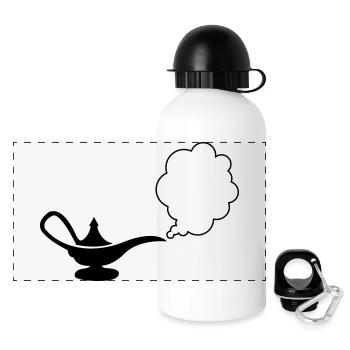 wunderlampe_01 - Panorama Trinkflasche mit Deckel 500 ml - Weiß - Vorne