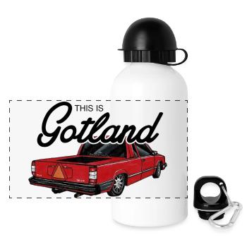 Das ist Gotland - Epa - Panorama Trinkflasche mit Deckel 500 ml - Weiß - Vorne