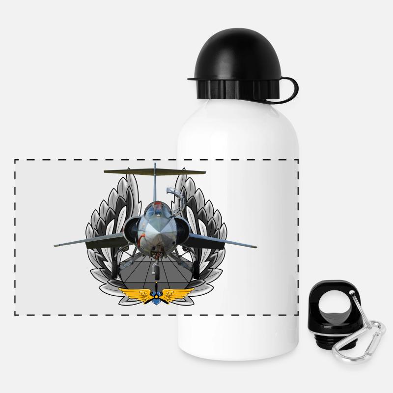 F-104 Starfighter - Gourde panoramique avec couvercle 500 ml - blanc