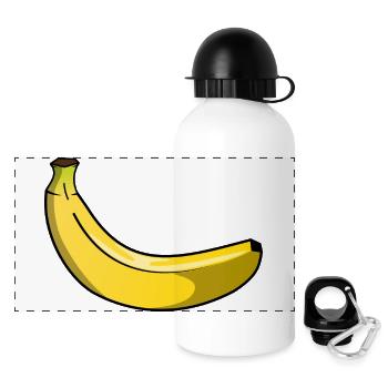 Banana - Panoramic Thermal Bottle with Lid 500 ml - white - Front
