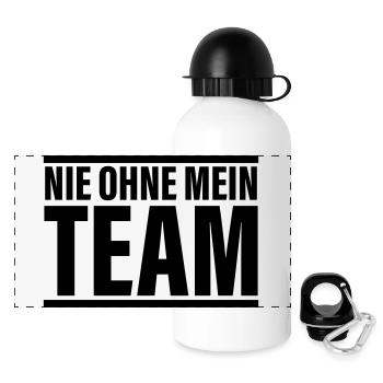 team nie - Panorama Trinkflasche mit Deckel 500 ml - Weiß - Vorne