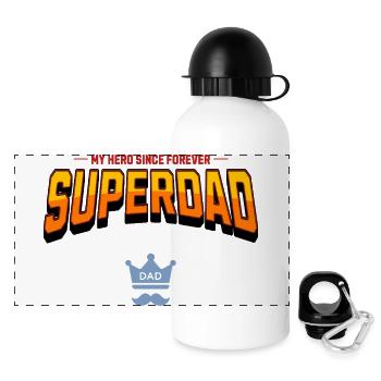 Superpapa - Gourde panoramique avec couvercle 500 ml - blanc - Devant