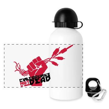 Cyber Punks not dead - Panoramic Thermal Bottle with Lid 500 ml - white - Front