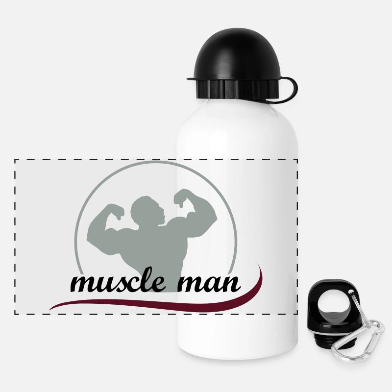 muscleman_3 - Panoramic Thermal Bottle with Lid 500 ml - white