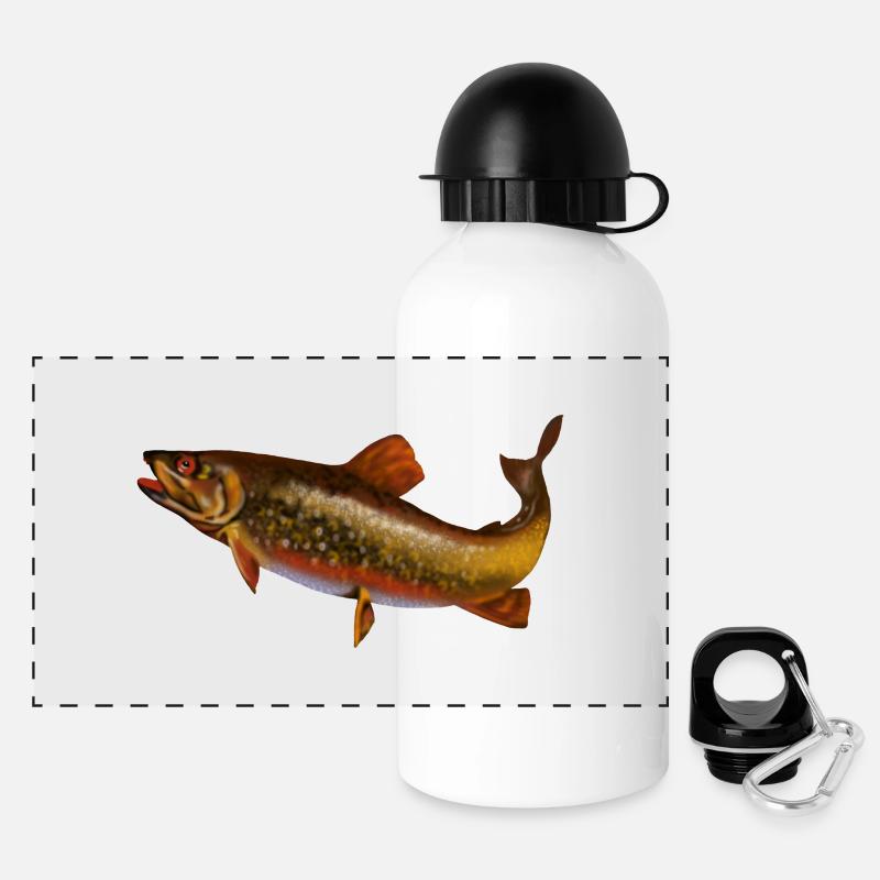 poisson - Gourde panoramique avec couvercle 500 ml - blanc