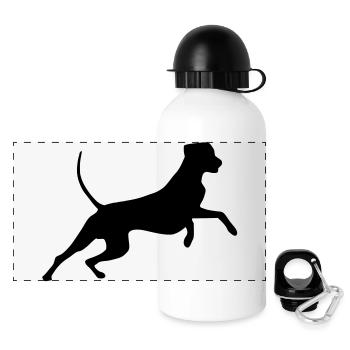 rhodesian_ridgeback_cb - Panorama Trinkflasche mit Deckel 500 ml - Weiß - Vorne