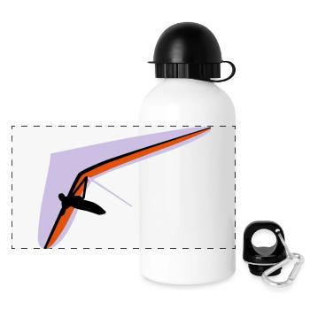 Hängegleiter - Panorama Trinkflasche mit Deckel 500 ml - Weiß - Vorne