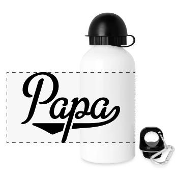 papa - Gourde panoramique avec couvercle 500 ml - blanc - Devant