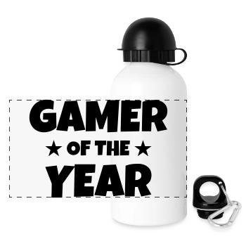 Gaming Gamer Video Game Player Geek - Panoramic Thermal Bottle with Lid 500 ml - white - Front