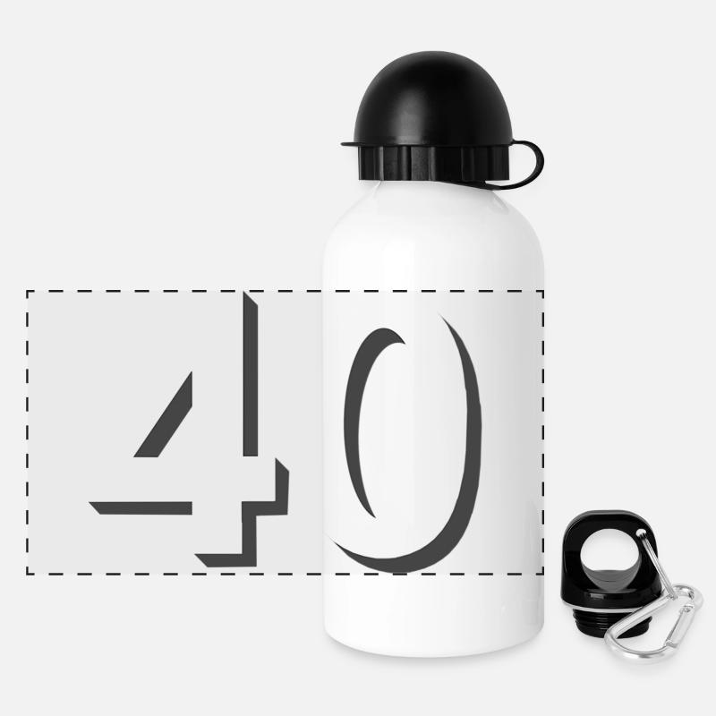40 hell, feiern - Panorama Trinkflasche mit Deckel 500 ml - Weiß