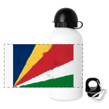 Flag of Seychelles - Panoramic Thermal Bottle with Lid 500 ml - white - Front