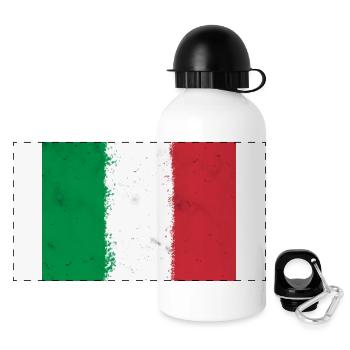 Drapeau de l’Italie - Gourde panoramique avec couvercle 500 ml - blanc - Devant