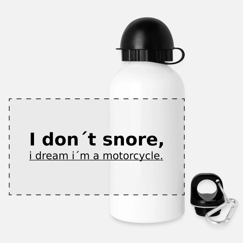 I don´t snore - Panorama Trinkflasche mit Deckel 500 ml - Weiß