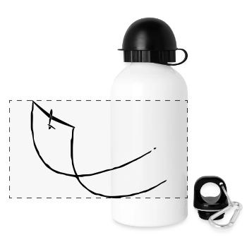aerobatics gliding - Panoramic Thermal Bottle with Lid 500 ml - white - Front