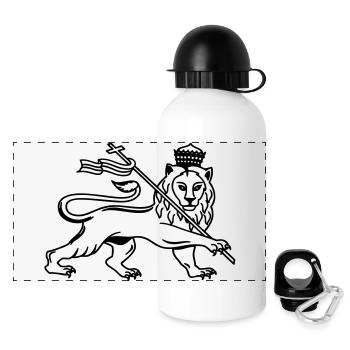 Reggae lion eu - Panoramic Thermal Bottle with Lid 500 ml - white - Front