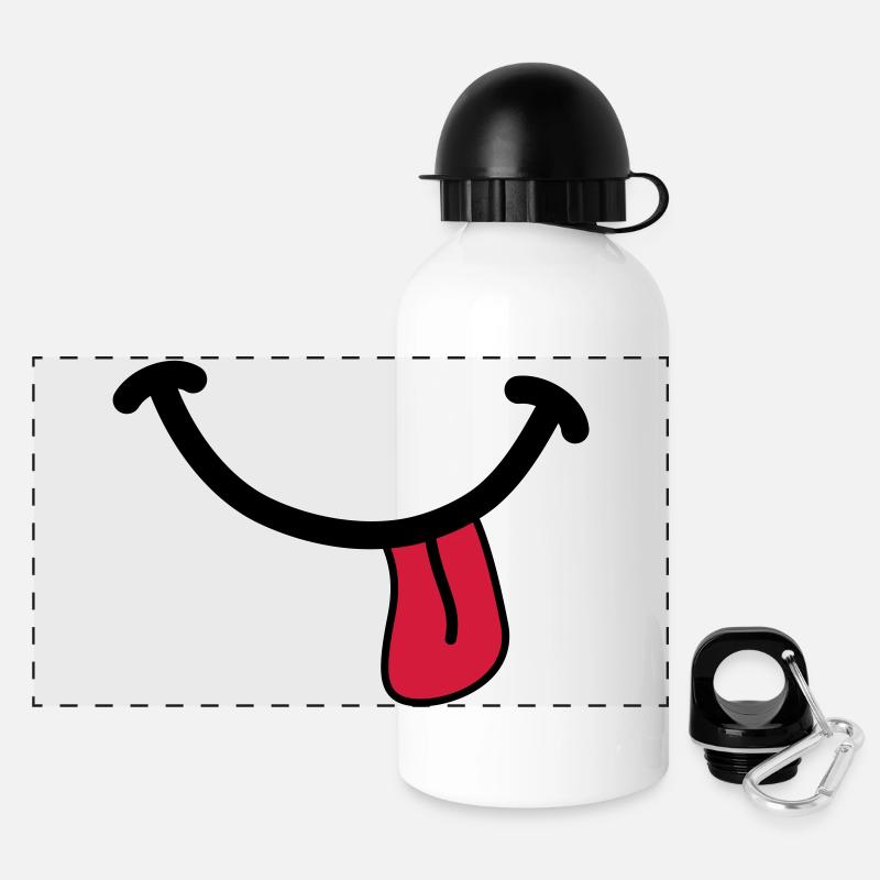 SMILEY - Panoramic Thermal Bottle with Lid 500 ml - white