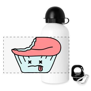 Dead Cupcake - Panorama Trinkflasche mit Deckel 500 ml - Weiß - Vorne