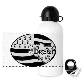 Flag Britain authentic - Panoramic Thermal Bottle with Lid 500 ml - white - Front