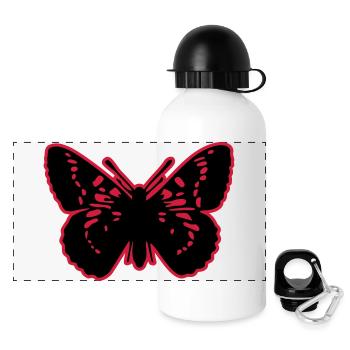 Schmetterlinge: Melitaea Cynthia - Gourde panoramique avec couvercle 500 ml - blanc - Devant