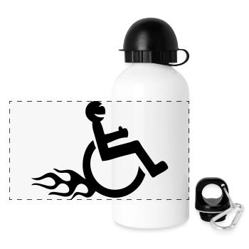 disability wheelchair fun Parasports - Panoramic Thermal Bottle with Lid 500 ml - white - Front