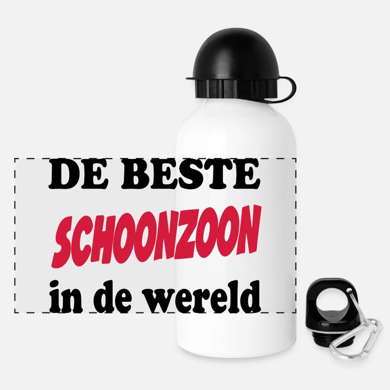 De beste schoonzoon in de wereld - Gourde panoramique avec couvercle 500 ml - blanc