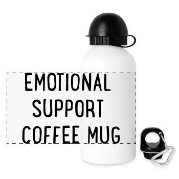 Emotional Support Coffee Mug - Panorama Trinkflasche mit Deckel 500 ml - Weiß - Vorne