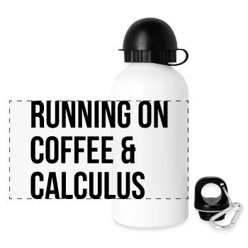 calcul - Gourde panoramique avec couvercle 500 ml - blanc - Devant