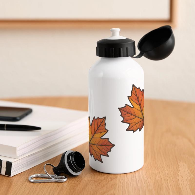 Leaf Autumn Maple Leaf 2 Panoramic Thermal Bottle with Lid 500 ml